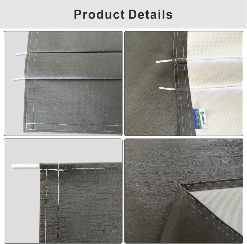 SHADEPLUS RV Awning Fabric Replacement,Camper Awning Replacement,16 oz Heavy Duty Waterproof Vinyl Universal RV Awning Replacement for All Brands Camper,Trailer, Motorhome Awnings,Smoke Grey 16'2'' - Image 3